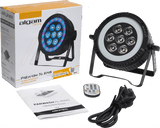 ALGAM LIGHTING - PARWASH76-RING | LED-PAR-Wash (7 x 6W RGBW) mit RGB-LED-Ring - Lightronic Showequipment